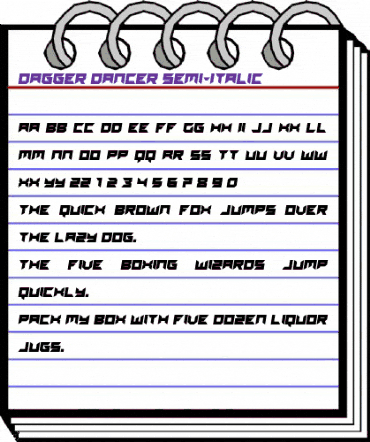 Dagger Dancer Semi-Italic Regular animated font preview Dagger Dancer Semi-Italic Regular animated font preview