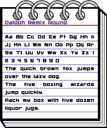 Daidoh Remix Round Regular animated font preview