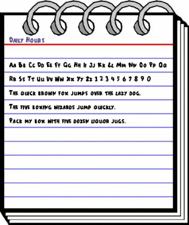 Daily Hours Regular animated font preview Daily Hours Regular animated font preview