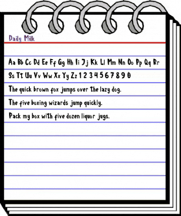 Daily Milk Regular animated font preview Daily Milk Regular animated font preview
