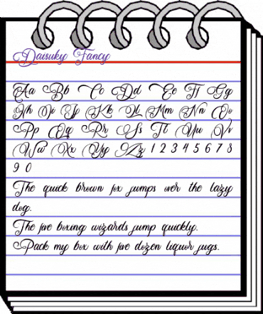Daisuky Fancy Regular animated font preview Daisuky Fancy Regular animated font preview