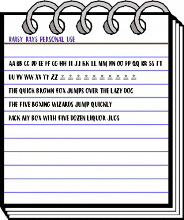 Daisy Days Personal Use Regular animated font preview Daisy Days Personal Use Regular animated font preview