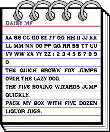 Daisy MF Regular animated font preview Daisy MF Regular animated font preview