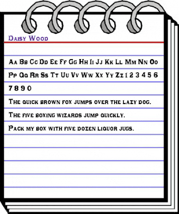 Daisy Wood Regular animated font preview Daisy Wood Regular animated font preview