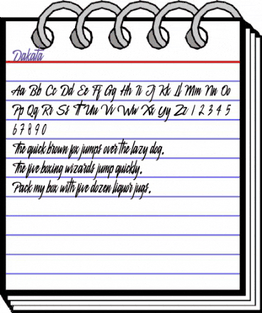 Dakata Regular animated font preview Dakata Regular animated font preview