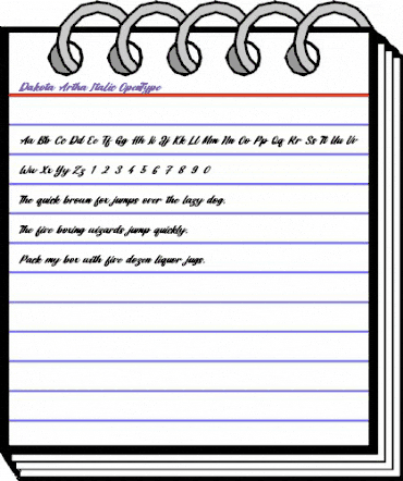 Dakota Artha Italic Regular animated font preview Dakota Artha Italic Regular animated font preview