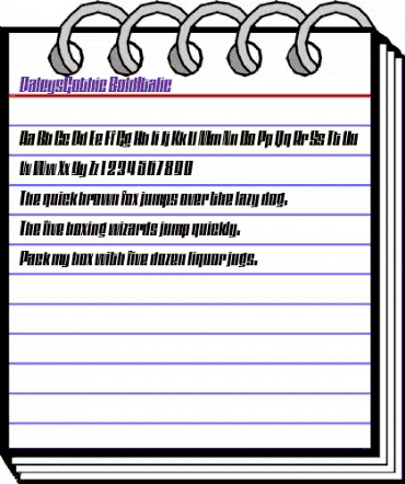 DaleysGothic Italic animated font preview DaleysGothic Italic animated font preview