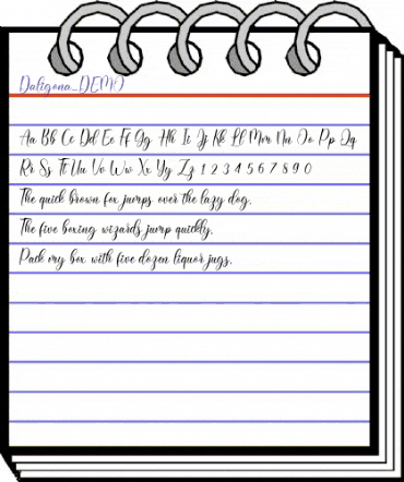 Daligona_DEMO Regular animated font preview Daligona_DEMO Regular animated font preview