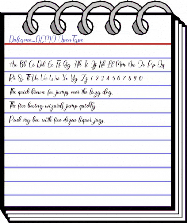 Daligona_DEMO Regular animated font preview Daligona_DEMO Regular animated font preview