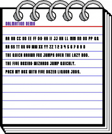Dalmation Demo Regular animated font preview Dalmation Demo Regular animated font preview
