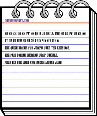 Damages 3D Filled Regular animated font preview Damages 3D Filled Regular animated font preview