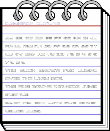 Dameron Outline Outline animated font preview Dameron Outline Outline animated font preview