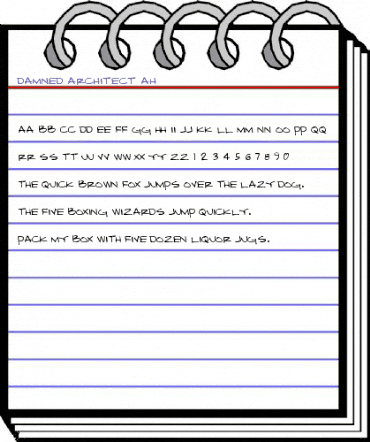 Damned Architect AH Regular animated font preview Damned Architect AH Regular animated font preview