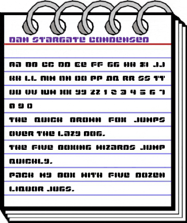 Dan Stargate Condensed Condensed animated font preview Dan Stargate Condensed Condensed animated font preview