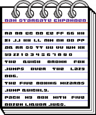 Dan Stargate Expanded Expanded animated font preview Dan Stargate Expanded Expanded animated font preview
