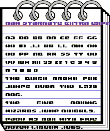 Dan Stargate Extra-expanded Extra-expanded animated font preview Dan Stargate Extra-expanded Extra-expanded animated font preview
