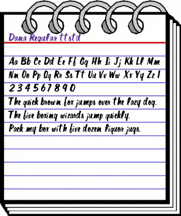 Dana Regular animated font preview