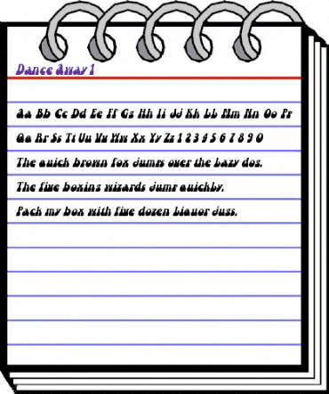 Dance Away 1 Italic animated font preview Dance Away 1 Italic animated font preview