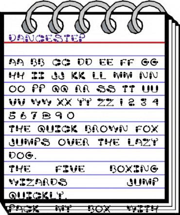 DanceStep Regular animated font preview DanceStep Regular animated font preview