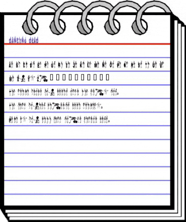 DANCING-DEAD Regular animated font preview
