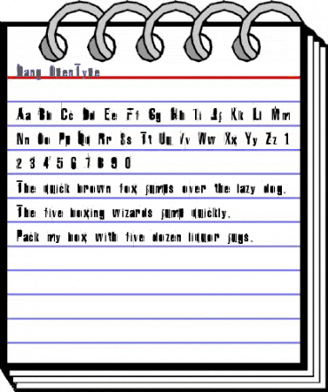 Dang Regular animated font preview