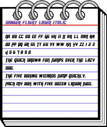 Danger Flight Laser Italic Italic animated font preview Danger Flight Laser Italic Italic animated font preview