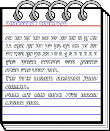 Dangerbot Engraved Regular animated font preview Dangerbot Engraved Regular animated font preview