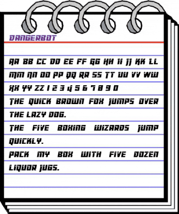 Dangerbot Regular animated font preview