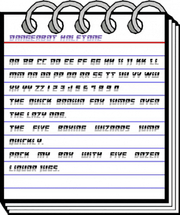 Dangerbot Halftone Regular animated font preview