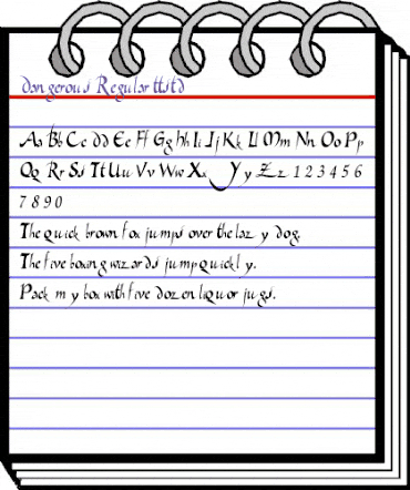 Dangerous Regular animated font preview