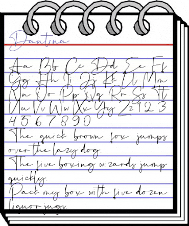 Dantina Regular animated font preview Dantina Regular animated font preview