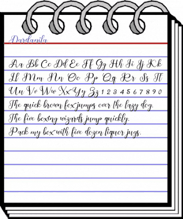 Dardanila Regular animated font preview Dardanila Regular animated font preview