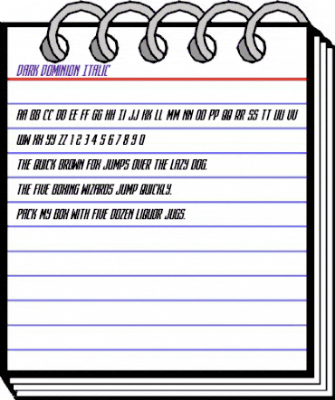 Dark Dominion Italic Italic animated font preview Dark Dominion Italic Italic animated font preview