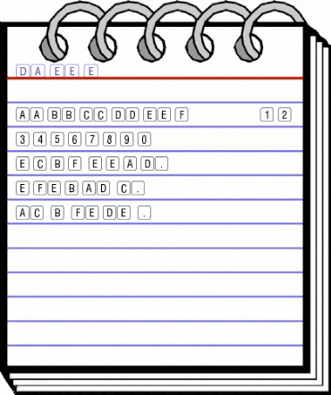 Dartworth Letter Keys Regular animated font preview