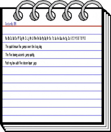 Dastardly BRK Normal animated font preview Dastardly BRK Normal animated font preview