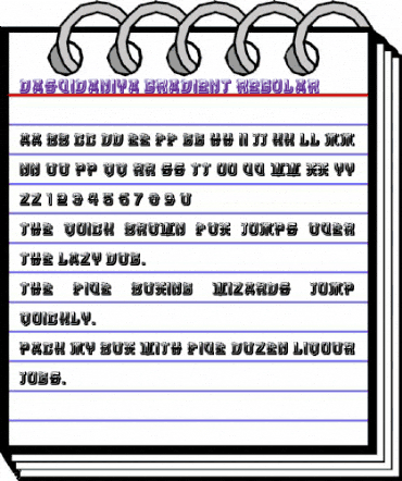 Dasvidaniya Gradient Regular animated font preview Dasvidaniya Gradient Regular animated font preview