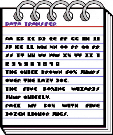 Data Transfer Regular animated font preview Data Transfer Regular animated font preview