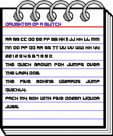 Daughter of a Glitch Regular animated font preview Daughter of a Glitch Regular animated font preview