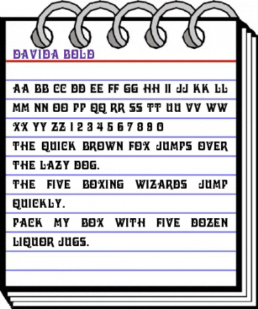 Davida Bold animated font preview