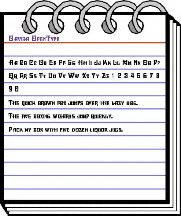 Davida Regular animated font preview Davida Regular animated font preview