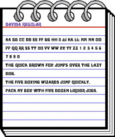 Davida Regular animated font preview Davida Regular animated font preview