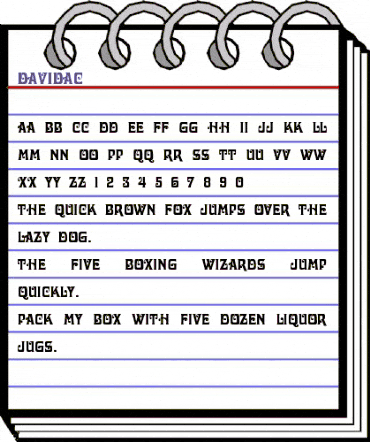 DavidaC Regular animated font preview DavidaC Regular animated font preview