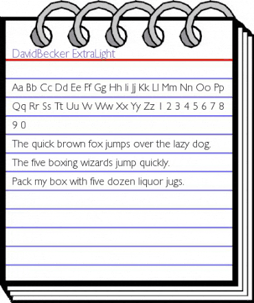 DavidBecker-ExtraLight Regular animated font preview DavidBecker-ExtraLight Regular animated font preview