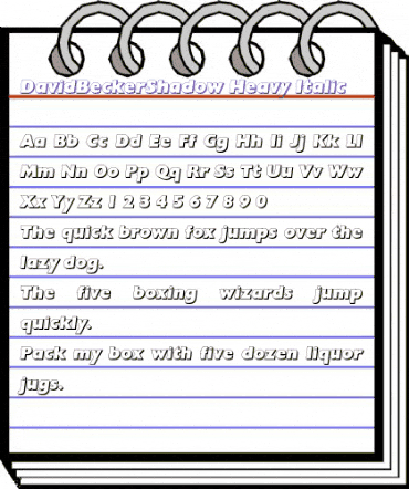 DavidBeckerShadow-Heavy Italic animated font preview DavidBeckerShadow-Heavy Italic animated font preview