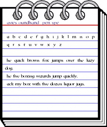 Davie's Roundhand Regular animated font preview Davie's Roundhand Regular animated font preview