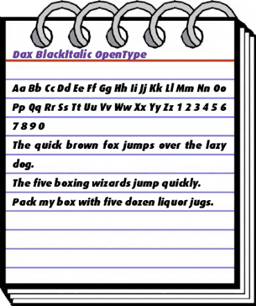 Dax BlackItalic animated font preview Dax BlackItalic animated font preview
