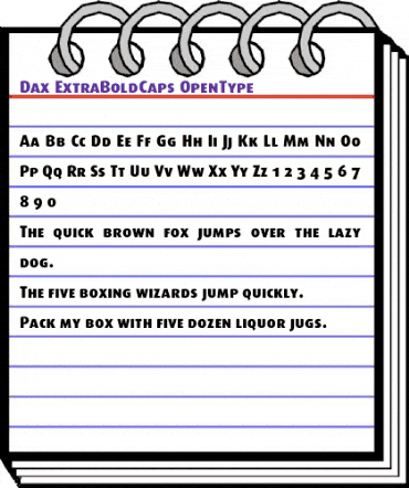 Dax-ExtraBoldCaps Regular animated font preview Dax-ExtraBoldCaps Regular animated font preview