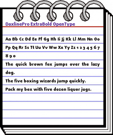 DaxlinePro ExtraBold animated font preview DaxlinePro ExtraBold animated font preview