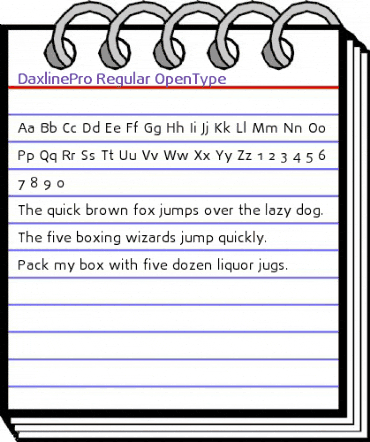DaxlinePro Regular animated font preview DaxlinePro Regular animated font preview