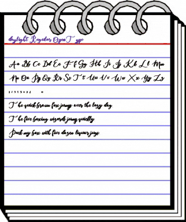 daylight Regular animated font preview